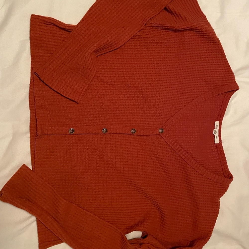 Long Sleeve Waffle Shirt